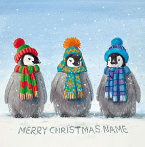 Woodmansterne - Penguins & Woolly Hats | Funky Pigeon