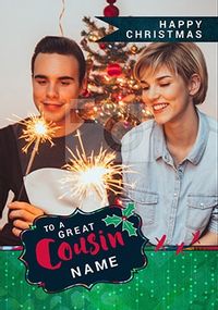 Tap to view Great Cousin Photo Christmas Card