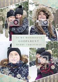 Tap to view Wonderful Godparent Multi Photo Christmas Card