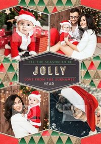 Tap to view Be Jolly Family Multi Photo Christmas Card
