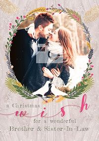 Tap to view Brother & Sister-In-Law Christmas Wish Photo Card