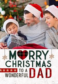 Tap to view Wonderful Dad Photo Christmas Card