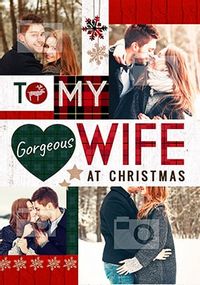 Tap to view Gorgeous Wife At Christmas Multi Photo Card