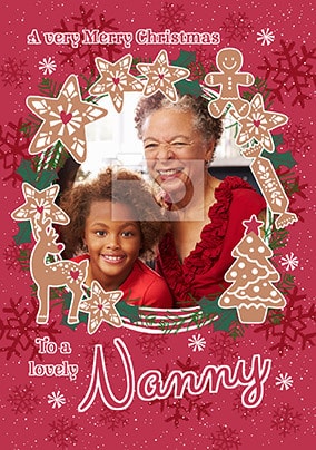 Christmas Card Nanny, Happy Christmas As My Nanny, Family Christmas Card, Nan Christmas Card, Personalised Card Nanna Christmas selling Card CC087