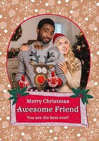 Tap to view Awesome Friend at Christmas Photo Card