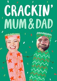 Tap to view Crackin' Mum & Dad Funny Christmas Photo Card