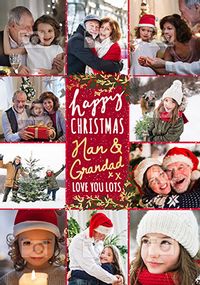 Tap to view Happy Christmas Nan & Grandad Berries Photo Card