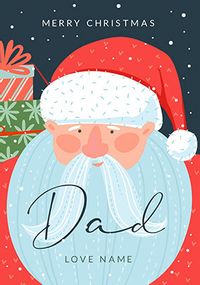 Tap to view Merry Christmas Dad Santa Personalised Card