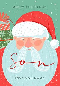 Tap to view Merry Christmas Son Santa Personalised Card