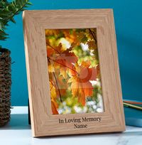 Tap to view Memorial Personalised Wooden Photo Frame - Portrait