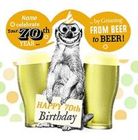 Tap to view 70 - Grinning From Beer To Beer Personalised Card