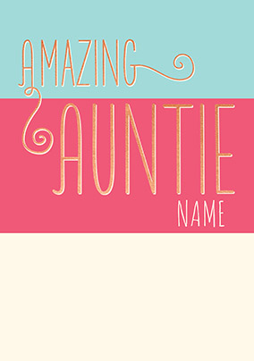 personalised auntie card