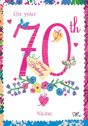 Bluebells Milestone 70th Birthday Card | Funky Pigeon