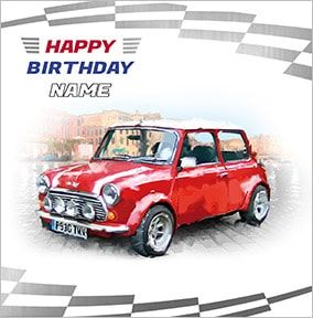 Mini Cooper Personalised Birthday Card | Funky Pigeon