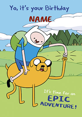 Finn & Jake Epic Birthday Card - Adventure Time | Funky Pigeon