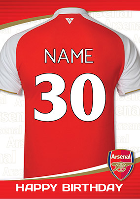 personalised football shirts arsenal