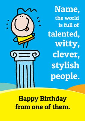 Talented and Witty Birthday Card | Funky Pigeon