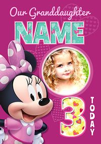 Tap to view Minnie Mouse Granddaughter Photo Card