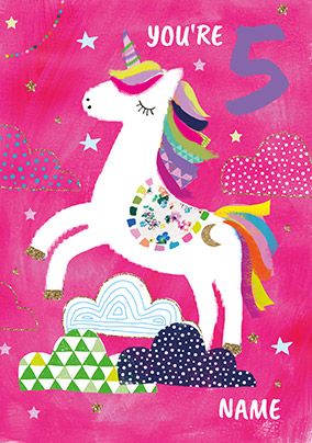 Girls Unicorn Birthday Card Unicorns Rainbow 1st 2nd 3rd 4th 5th Daughter  Niece