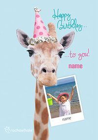 Tap to view Giraffe Photo Upload Birthday Card Happy Birthday - Rachael Hale