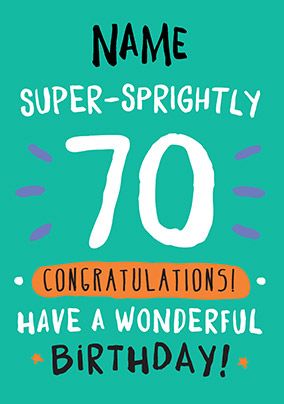 70th Birthday Card 70 Today Green - Rock, Paper, Awesome | Funky Pigeon