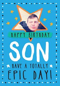 Tap to view Happy Birthday Son Card - Rock Paper Awesome