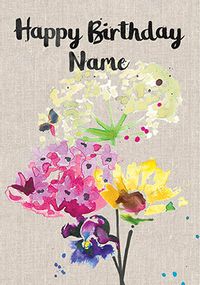 Tap to view Sarah Kelleher - Wild Flowers Personalised Birthday Card
