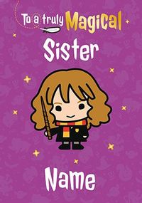 Tap to view Harry Potter - Sister Personalised Birthday Card