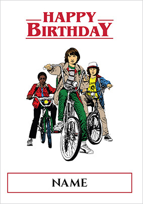 Happy Birthday - Stranger Things Personalised Card | Funky ...