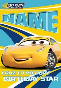 Tap to view Cruz To Victory - Cars 3 Birthday Card
