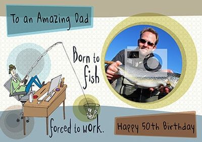 Fishing Birthday Card  Fishing birthday cards, Birthday cards, Dad  birthday card
