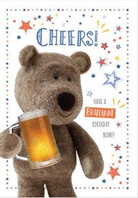 Tap to view Barley Bear Birthday Cheers Personalised Card