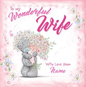 Me To You - Wonderful Wife Personalised Card | Funky Pigeon