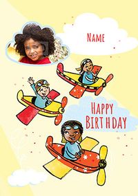 Tap to view Pilot of the Plane personalised photo Birthday Card