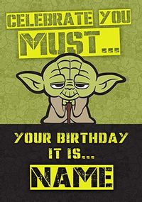 Tap to view Star Wars - Yoda Birthday Card