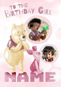 Tap to view Multi Photo Pooh & Piglet Birthday Card