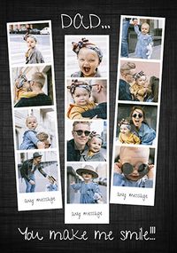 Tap to view Dad You Make Me Smile Photo Father's Day Card