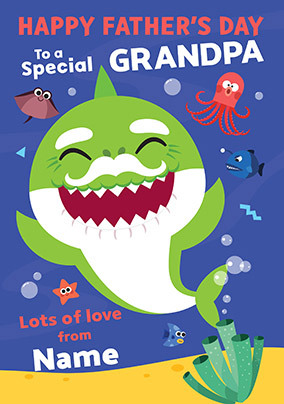 Download Baby Shark Grandpa Personalised Father S Day Card Funky Pigeon
