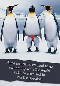 Tap to view Penguin Speedos Father's Day Card - Emotional Rescue