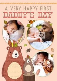 Tap to view First Daddy's Day Multi Photo Father's Day Card