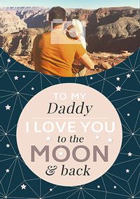 Tap to view Moon and Back Photo Father's Day Card