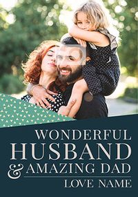 Tap to view Wonderful Husband Photo Father's Day Card