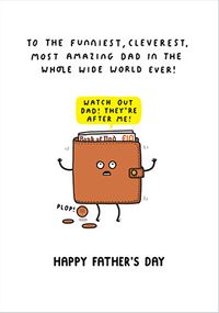 Tap to view The Funniest, Cleverest, most Amazing Dad Personalised Card