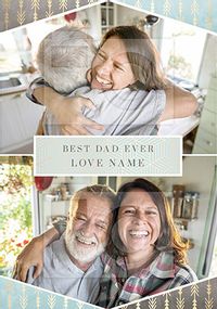 Tap to view Best Dad Ever Multi Photo Personalised Father's Day Card