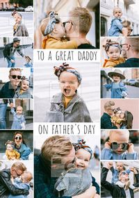 Tap to view To a Great Daddy on Father's Day Multi Photo Card
