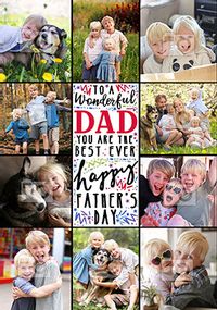 Tap to view Wonderful Dad 10 photo Father's Day Card