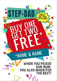 Tap to view Buy one get two free Step-Dad Father's Day Card