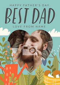 Tap to view Best Dad Father's Day Gardening Photo Card