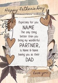 Tap to view Wonderful Partner on Father's Day Card