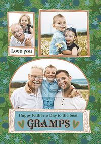 Tap to view Gramps 3 photo Father's Day Card
